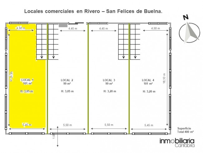 Local comercial en venta en San Felices de Buelna con 101 m2 por 130.000 €