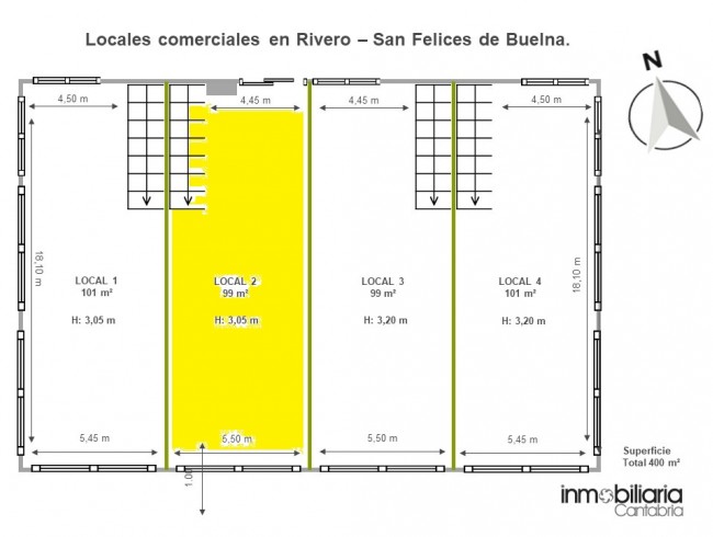 Local comercial en venta en San Felices de Buelna con 98 m2 por 120.000 €