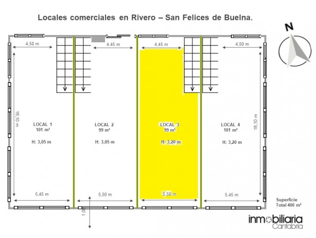 Local comercial en venta en San Felices de Buelna con 98 m2 por 120.000 €